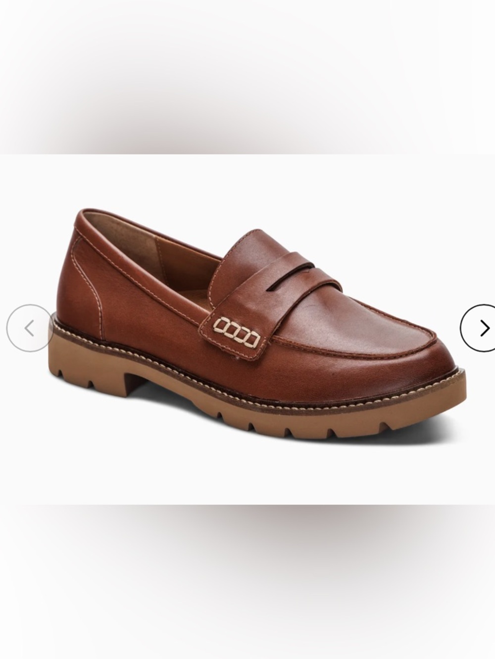 Aetrex Collette Arch Support Loafer, Cognac, sz 40 (9)